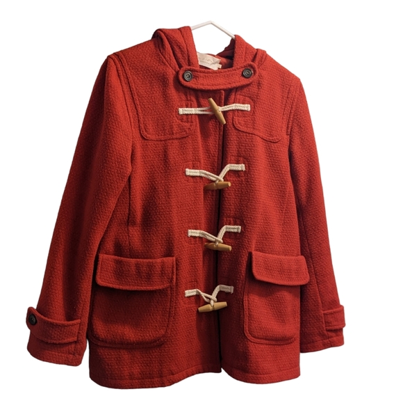 Chocol Raffine Robe Jackets & Blazers - Chocol Raffine Robe Red/Orange Hooded Jacket L